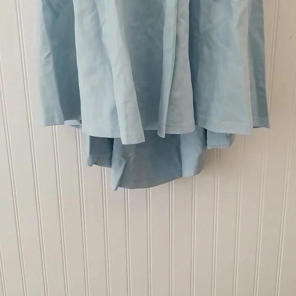 SARIN Mathews One Shoulder Long Sleeve High Lo A line Skater Blue Dress Medium - Picture 8 of 13